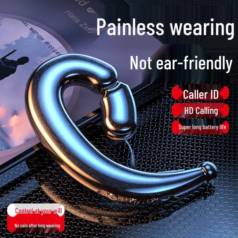 Bone Conduction Wireless Sports Earphones: Single Ear Hook Design Black
Bone Conduction Wireless Sports Earphones: Single Ear Hook Design Black