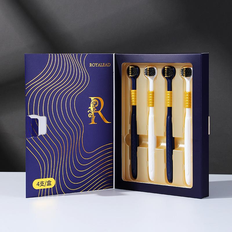 4PCS Luxury Three Sided Toothbrush Family Gift Box Set Tongue Coating Cleaning Wrapped Soft Bristled Toothbrush High-quality
4PCS Luxury Three Sided Toothbrush Family Gift Box Set Tongue Coating Cleaning Wrapped Soft Bristled Toothbrush High-quality