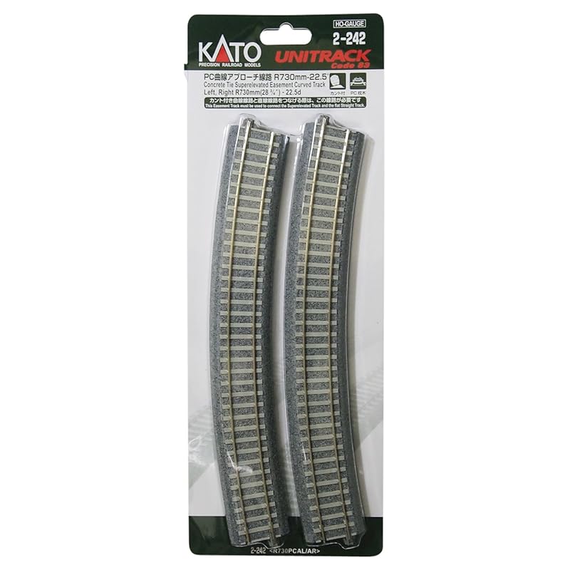 KATO HO gauge PC curve approach track R730-22.5° 2 pieces each for left and right 2-242 model train supplies
KATO HO gauge PC curve approach track R730-22.5° 2 pieces each for left and right 2-242 model train supplies