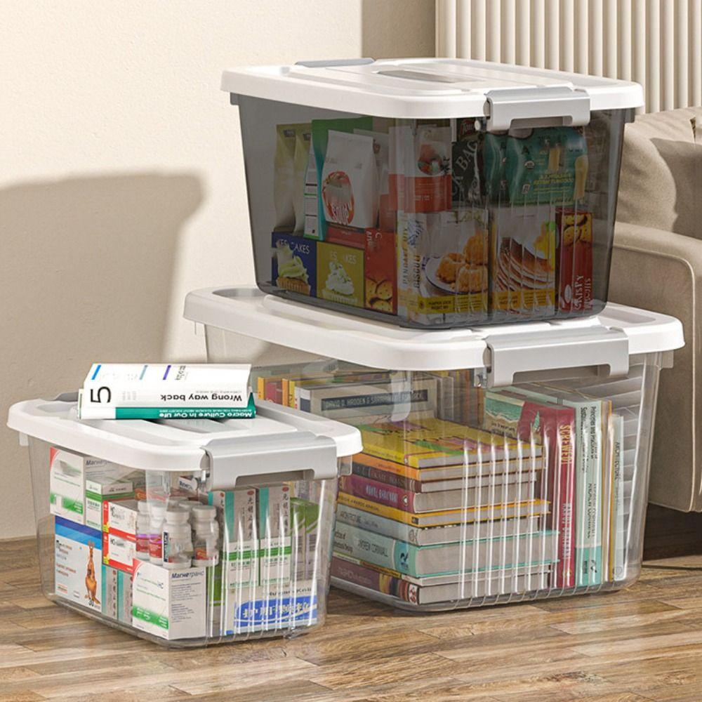 Transparent Black Storage Box with Lid Organizing Box Durable Clothing Storage Bin Clothing Black-S
Transparent Black Storage Box with Lid Organizing Box Durable Clothing Storage Bin Clothing Black-S