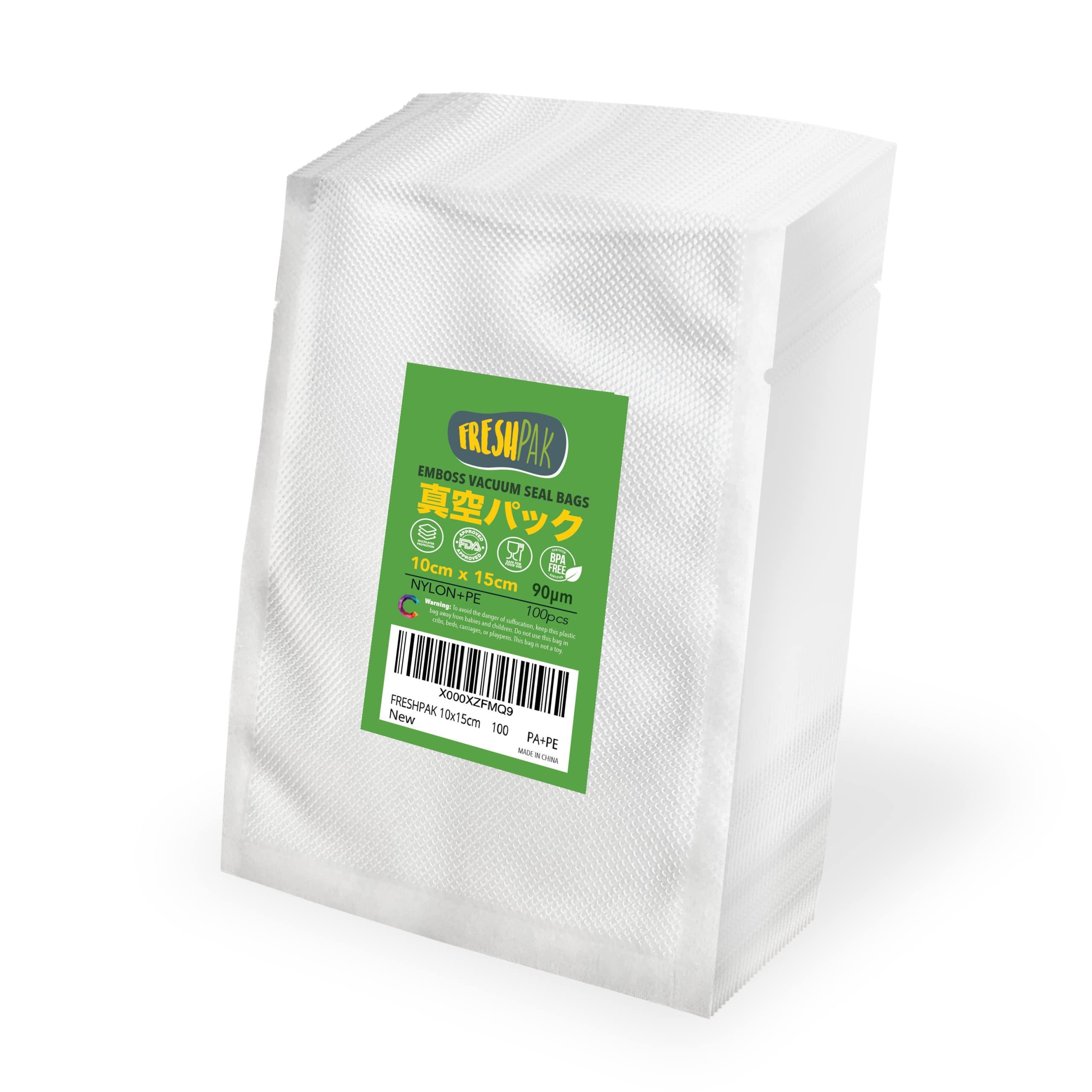 Вакуумный пакет FRESHPAK с тиснением 10x15 см 100 шт. Нейлон Diamond Длительная свежесть Сохранение продуктов Размораживание в микроволновой печи Хранение в замороженном виде
Вакуумный пакет FRESHPAK с тиснением 10x15 см 100 шт. Нейлон Diamond Длительная свежесть Сохранение продуктов Размораживание в микроволновой печи Хранение в замороженном виде
