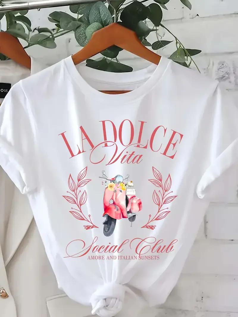 Letter Print Spring Summer T Shirt Womens Crew Neck Casual Short Sleeve Summer Short Sleeved Harajuku Streetwear Tops Tees 4XL
Letter Print Spring Summer T Shirt Womens Crew Neck Casual Short Sleeve Summer Short Sleeved Harajuku Streetwear Tops Tees 4XL