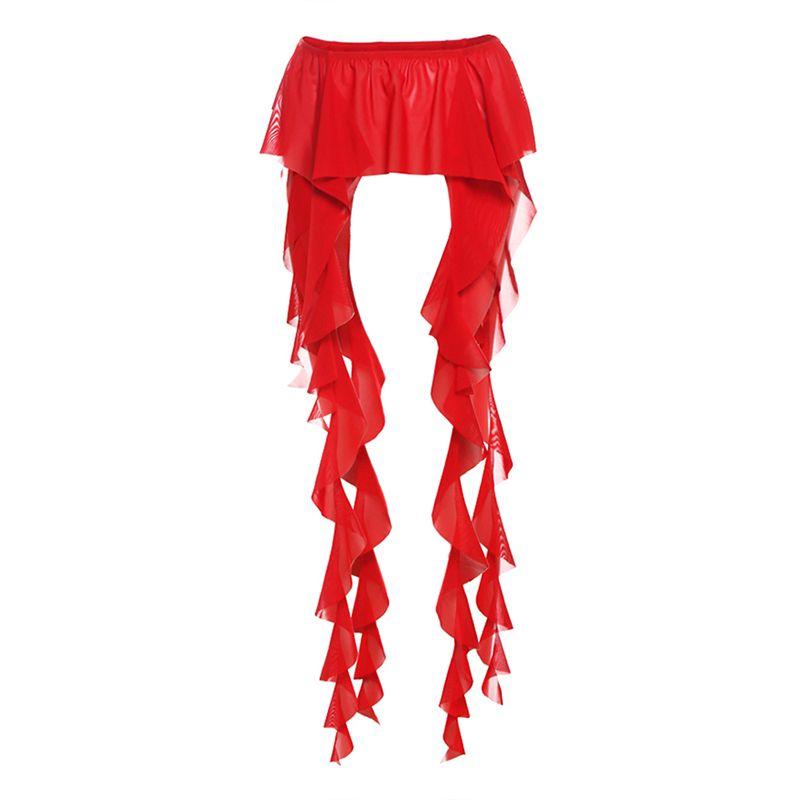 # Sisjuly# Korean Series Cool Y2g Gorgeous Solid Irregular Tassel Skirt Women Jellyfish Ribbon All-Match Waist Seal Red S
# Sisjuly# Korean Series Cool Y2g Gorgeous Solid Irregular Tassel Skirt Women Jellyfish Ribbon All-Match Waist Seal Red S