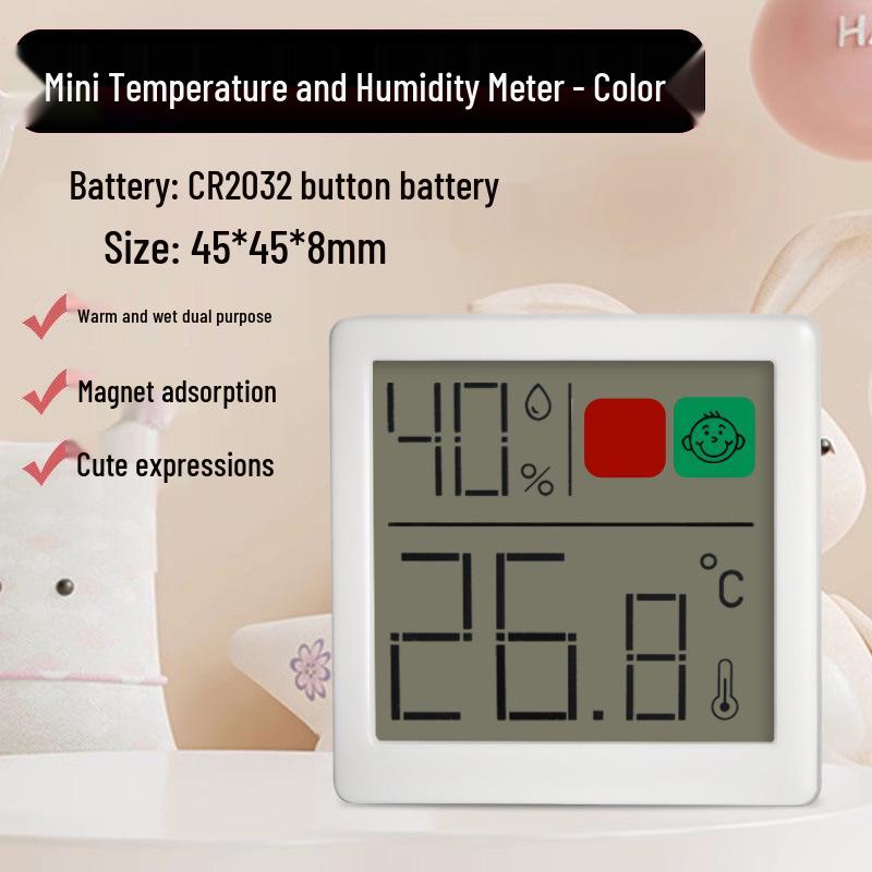 Compact Magnetic Thermometer & Hygrometer with Large Display and Cute Expressions
Compact Magnetic Thermometer & Hygrometer with Large Display and Cute Expressions