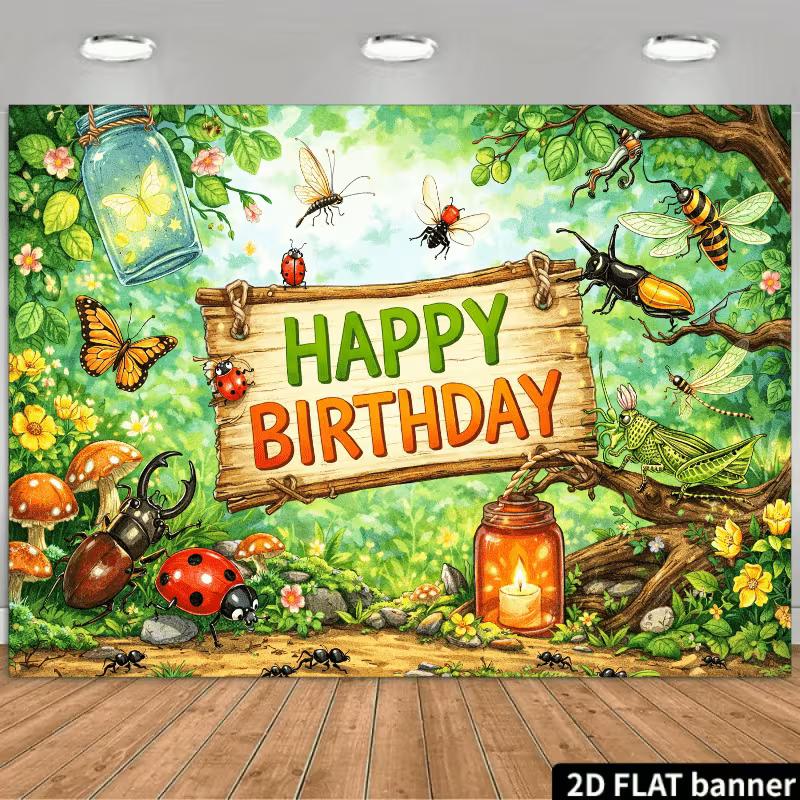 2D Bug Insect Happy Birthday Backdrop for Kids Party Photoshoot 47.2x31.5inch/120*80cm
2D Bug Insect Happy Birthday Backdrop for Kids Party Photoshoot 47.2x31.5inch/120*80cm