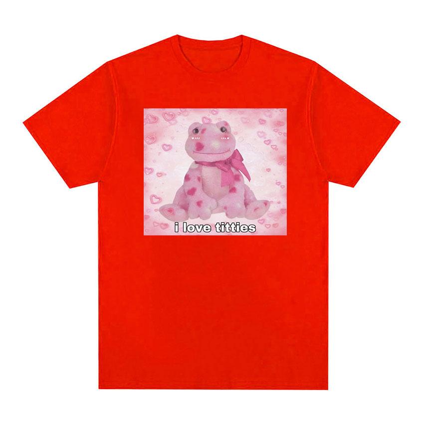 Футболка с забавным рисунком «I Love Titties Frog» для мужчин и женщин, милая одежда с круглым вырезом, футболки, топы, повседневная футболка большого размера из 100% хлопка
Футболка с забавным рисунком «I Love Titties Frog» для мужчин и женщин, милая одежда с круглым вырезом, футболки, топы, повседневная футболка большого размера из 100% хлопка