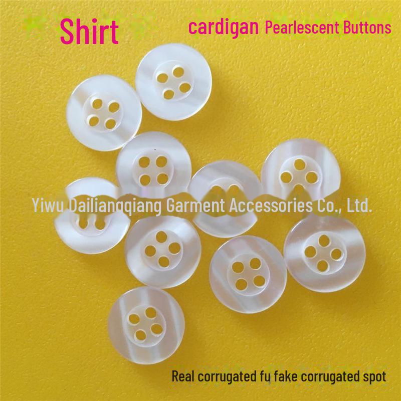Colorful Four-Eye Wide-Edge Pearlescent Shirt Buttons for Men’s Shirts and Women’s Cardigans. Resin Buttons. Faux Ripple Pearl White 11.5mm
Colorful Four-Eye Wide-Edge Pearlescent Shirt Buttons for Men’s Shirts and Women’s Cardigans. Resin Buttons. Faux Ripple Pearl White 11.5mm