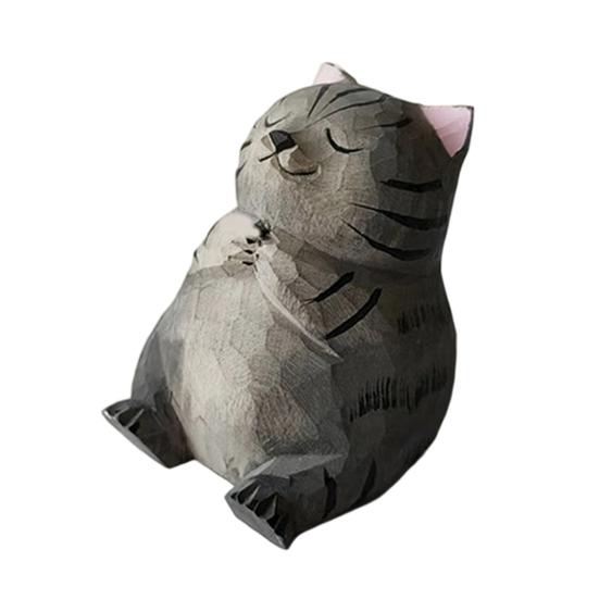Hand-Carved Wood Ornaments Fishing Cat Sculpture Miniature Solid Wood Desktop Decor Eco-Friendly Painted Cat Figurine for Home Office Gift
Hand-Carved Wood Ornaments Fishing Cat Sculpture Miniature Solid Wood Desktop Decor Eco-Friendly Painted Cat Figurine for Home Office Gift