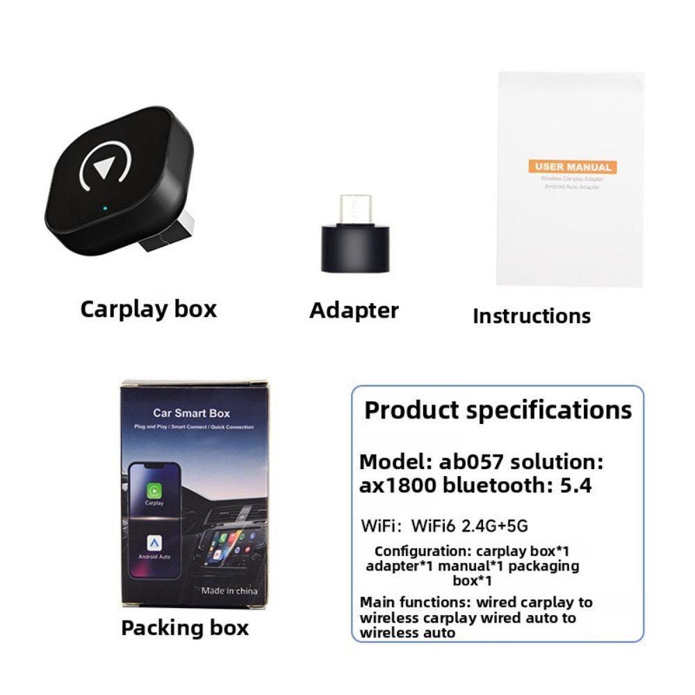 Беспроводной блок CarPlay Android Auto Smart 2 в 1 Модуль CarPlay для бесперебойного подключения black-adapter
Беспроводной блок CarPlay Android Auto Smart 2 в 1 Модуль CarPlay для бесперебойного подключения black-adapter