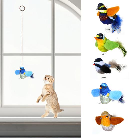 Interactive Cat Toy Built-in Sound Simulation Bird Bite-Resistant Plush Teaser Relieve Boredom Hunting зелёный
Interactive Cat Toy Built-in Sound Simulation Bird Bite-Resistant Plush Teaser Relieve Boredom Hunting зелёный