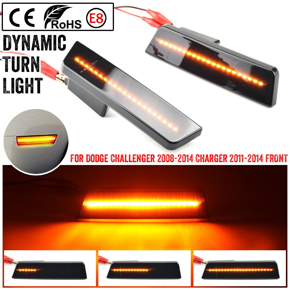 Fit For Dodge Challenger 2008-2014 Dynamic LED Turn Signal Flashing Indicator Blinker Side Marker Light Dynamic Smoked Black
Fit For Dodge Challenger 2008-2014 Dynamic LED Turn Signal Flashing Indicator Blinker Side Marker Light Dynamic Smoked Black