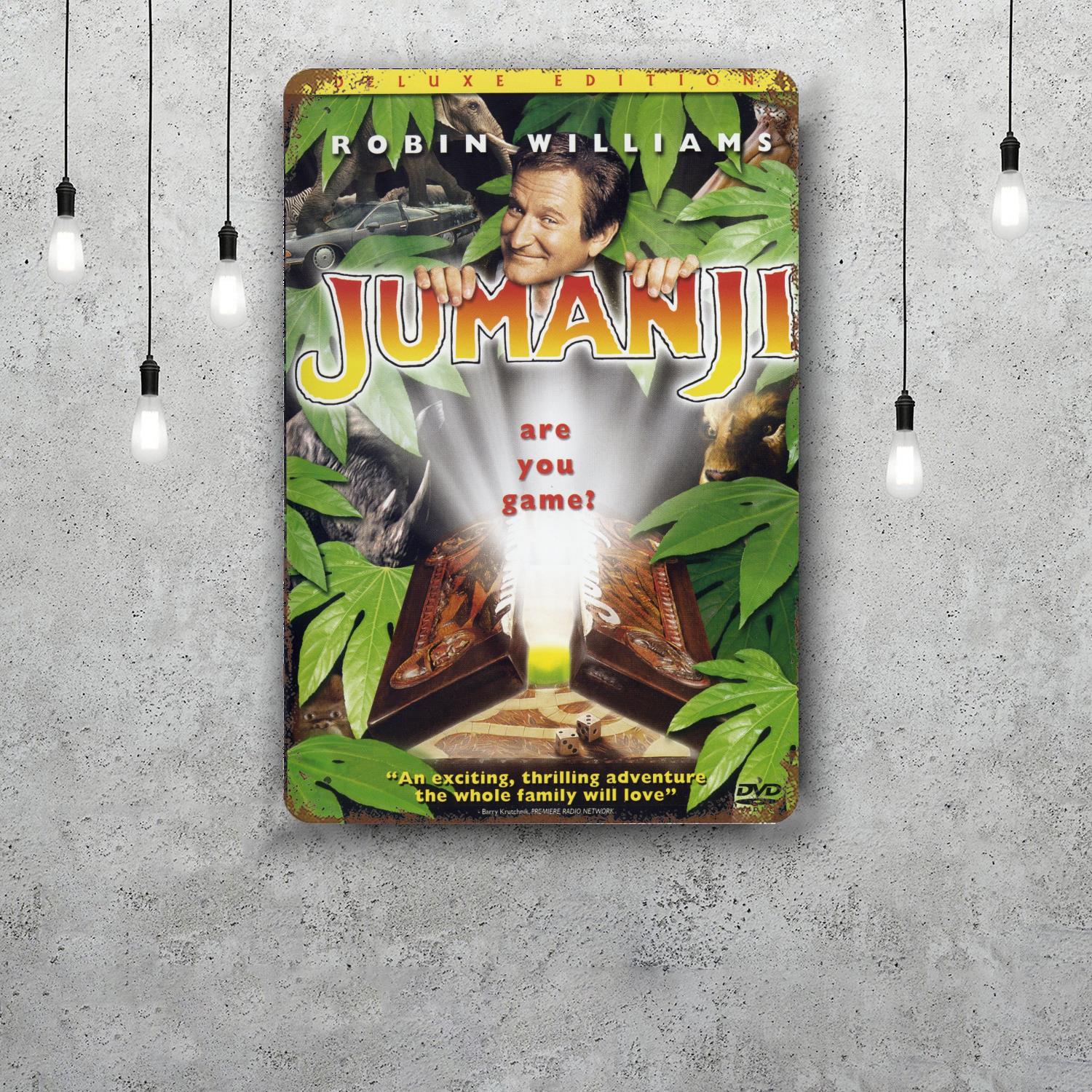 Jumanji Retro Vintage Tin Sign Poster Decorative Plaque Metal Plate Wall Decor 20x30cm(7.8x11.8inch)
Jumanji Retro Vintage Tin Sign Poster Decorative Plaque Metal Plate Wall Decor 20x30cm(7.8x11.8inch)