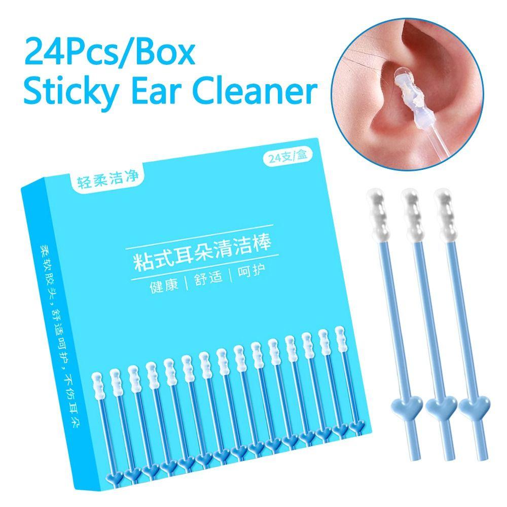 24PCS/Box Silicone Disposable Ear Swabs Soft Ear Wax Removal Tool New Sticky Ear Swabs Adults
24PCS/Box Silicone Disposable Ear Swabs Soft Ear Wax Removal Tool New Sticky Ear Swabs Adults