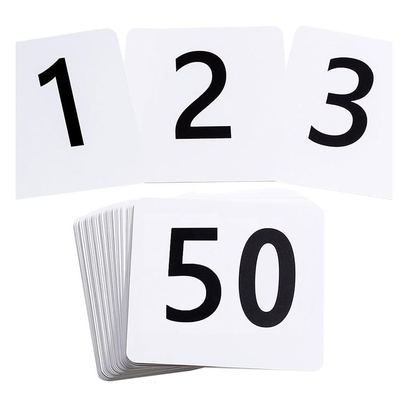 A60z50pcs Table Numbers 1-50, 3.7X4 Inch Table Numbers, Double Sided Table Number Cards - For Wedding Reception Restaurantmay белый
A60z50pcs Table Numbers 1-50, 3.7X4 Inch Table Numbers, Double Sided Table Number Cards - For Wedding Reception Restaurantmay белый