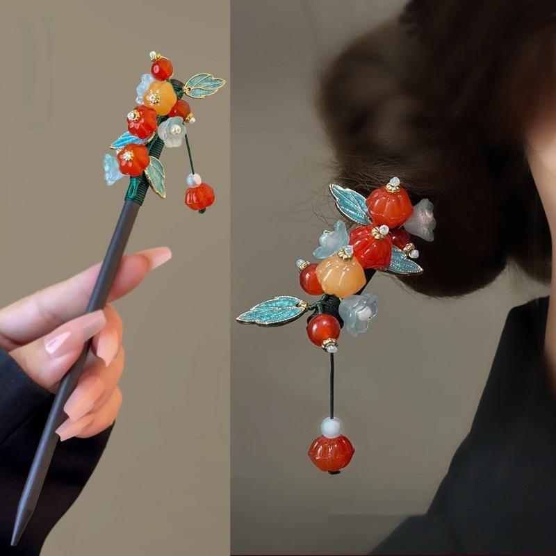1pcs Chinese Style Gourd Tassel Hair Stick For Women Elegant Metal Chopsticks Hanfu Hairpin Ancient Style Hair Accessories
1pcs Chinese Style Gourd Tassel Hair Stick For Women Elegant Metal Chopsticks Hanfu Hairpin Ancient Style Hair Accessories