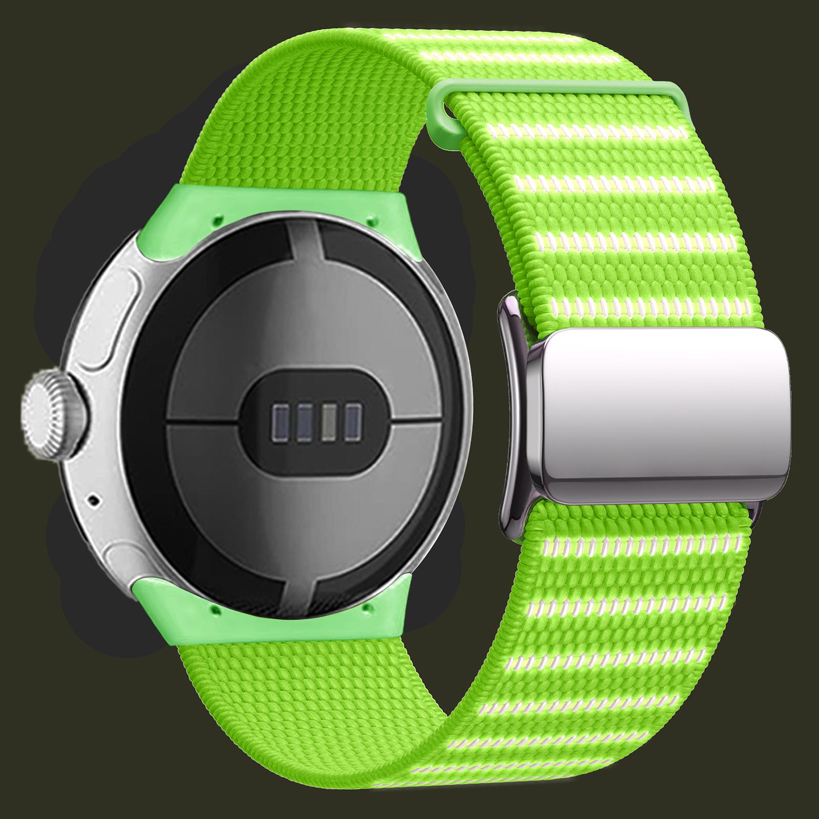 For Google Pixel Watch 3 45mm Wrist Strap Reflective Nylon Magnetic Buckle Watch Band White
For Google Pixel Watch 3 45mm Wrist Strap Reflective Nylon Magnetic Buckle Watch Band White