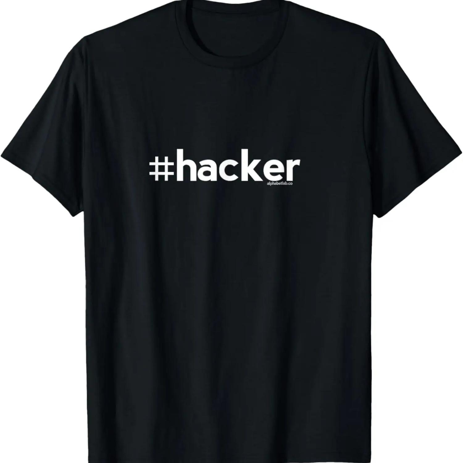 Hashtag Hacker T-Shirt _ Tee Gifts for Men Women Geek Nerd S
Hashtag Hacker T-Shirt _ Tee Gifts for Men Women Geek Nerd S