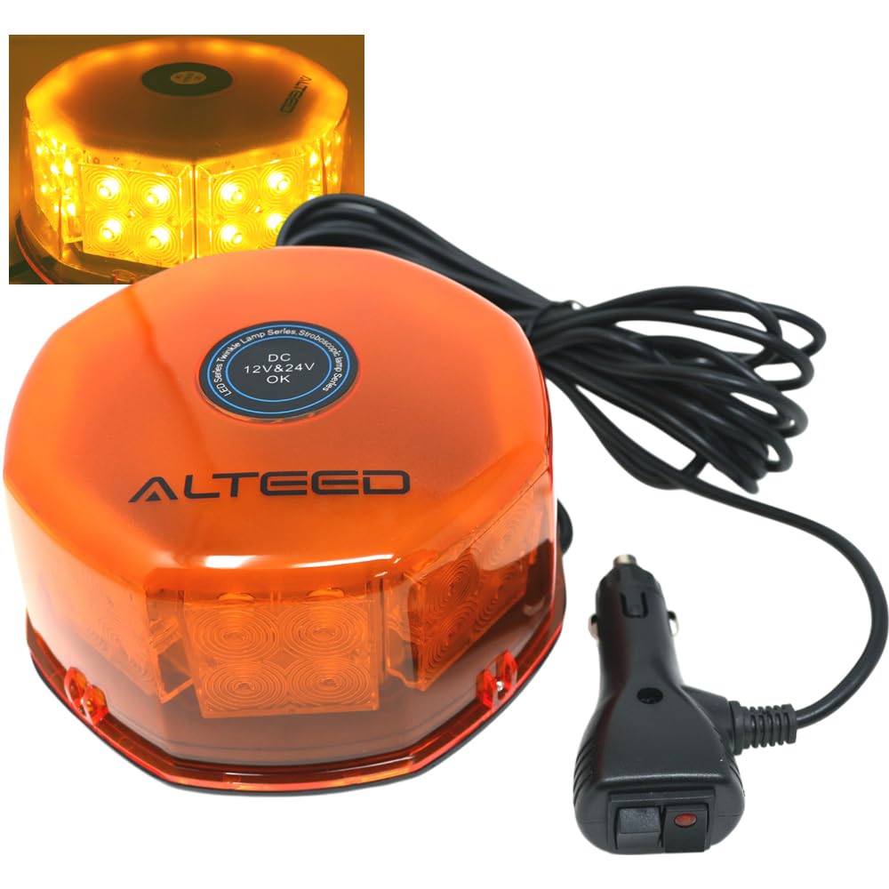ALTEED LED Rotating Warning Light, 32 LEDs, Octagonal Type, Flashlight, Colored Lens Cover, 12V/24V Automotive Use (Yellow)
ALTEED LED Rotating Warning Light, 32 LEDs, Octagonal Type, Flashlight, Colored Lens Cover, 12V/24V Automotive Use (Yellow)