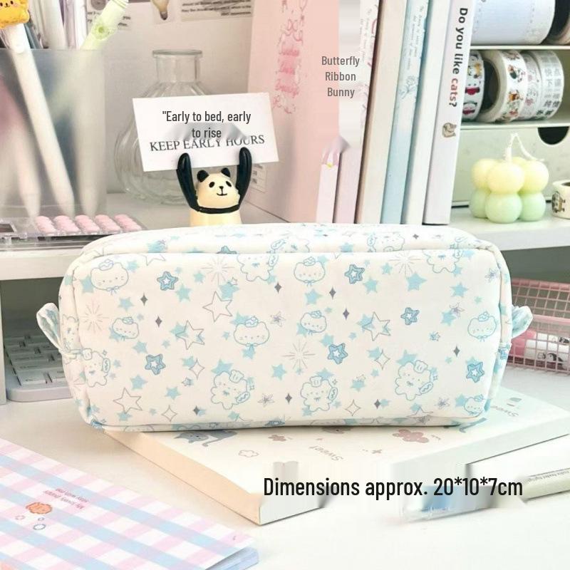 Cute Starry Cat Pencil Case: Large Capacity Girly Blue Stationery Bag
Cute Starry Cat Pencil Case: Large Capacity Girly Blue Stationery Bag