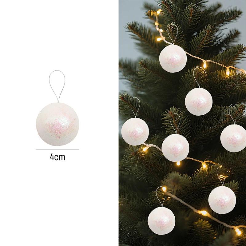 White Christmas Round Balls Foam Glitter Xmas Tree Ball Hanging Pendants Home New Year Navidad Party Decoration Gifts Wholesale 6PCS-(1 Bag)
White Christmas Round Balls Foam Glitter Xmas Tree Ball Hanging Pendants Home New Year Navidad Party Decoration Gifts Wholesale 6PCS-(1 Bag)