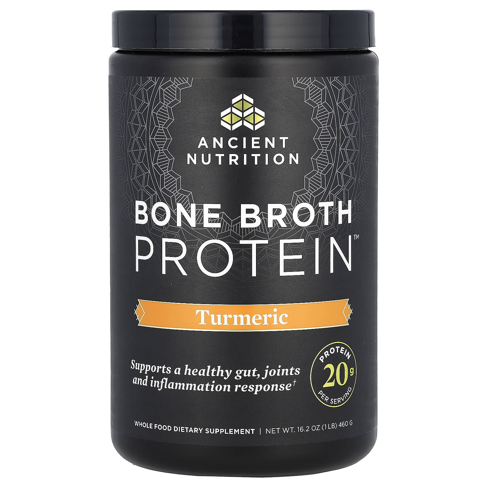 Bone Broth Protein, Turmeric, 460G (1Lb) 
Bone Broth Protein, Turmeric, 460G (1Lb)
