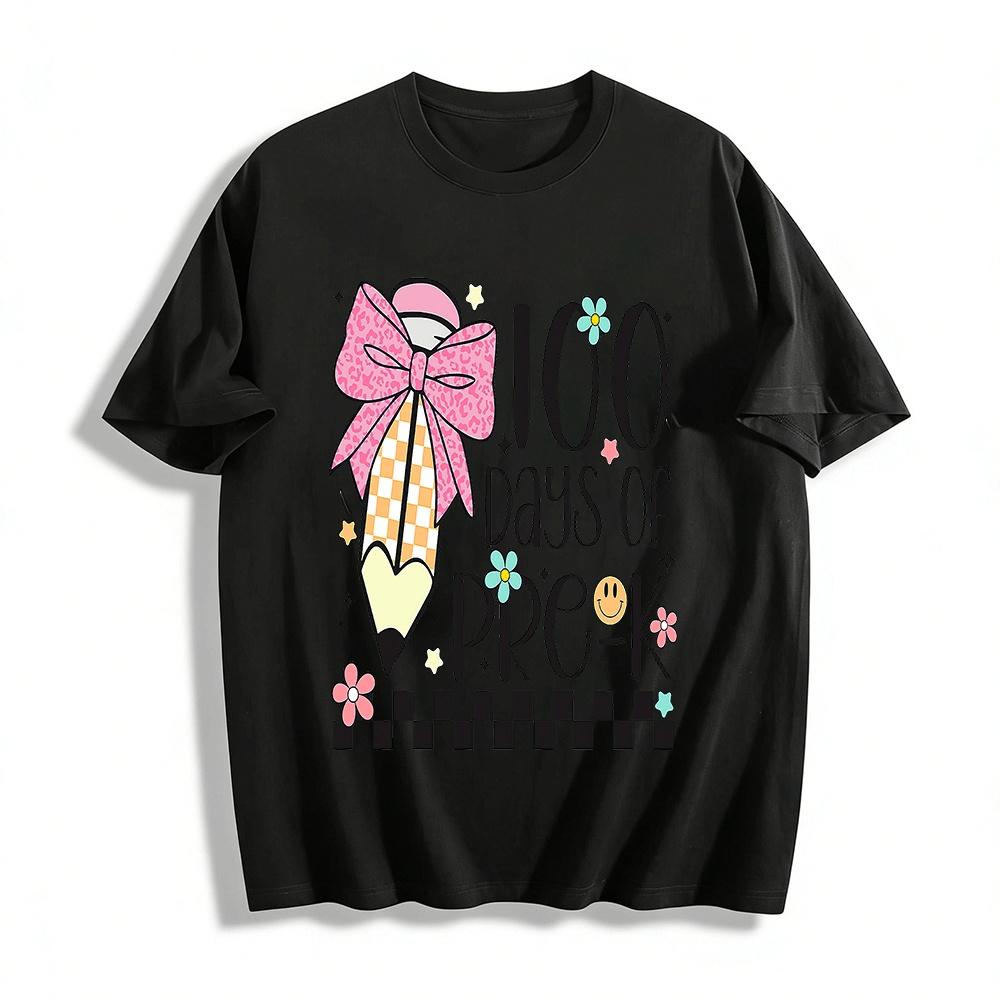100 Days Of Pre-K Printed Top Kids Cute School Themed T-Shirt Pure cotton T-shirt XXS
100 Days Of Pre-K Printed Top Kids Cute School Themed T-Shirt Pure cotton T-shirt XXS