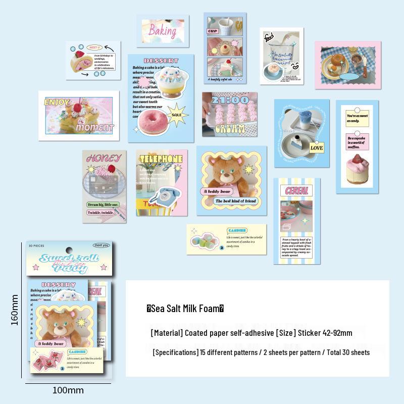 Yuyuan Sweet Roll Party Series - Korean Style DIY Food Journal Decorative Sticker Pack
Yuyuan Sweet Roll Party Series - Korean Style DIY Food Journal Decorative Sticker Pack