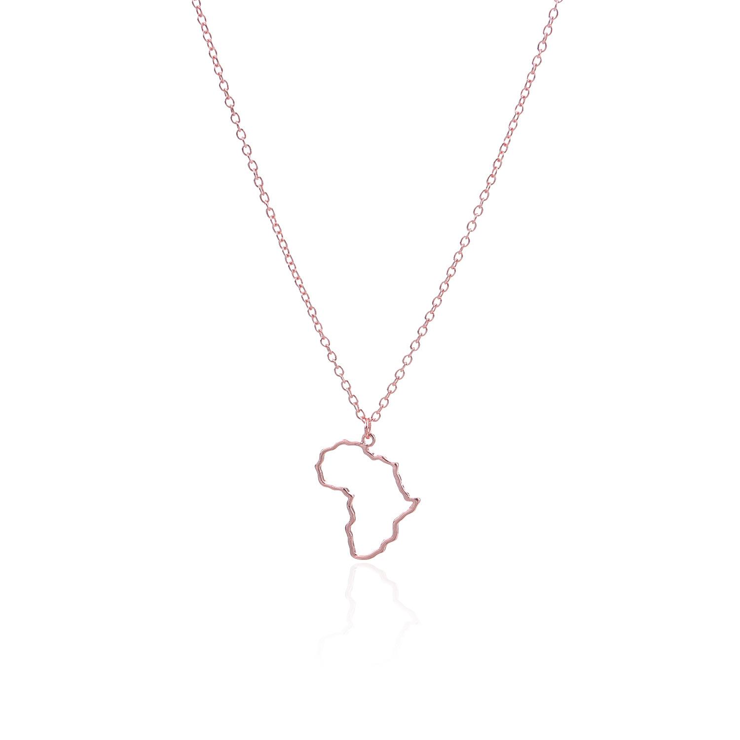 New hollow African map pendant necklace, personalized versatile simple item decoration рожевий колір золота
New hollow African map pendant necklace, personalized versatile simple item decoration рожевий колір золота