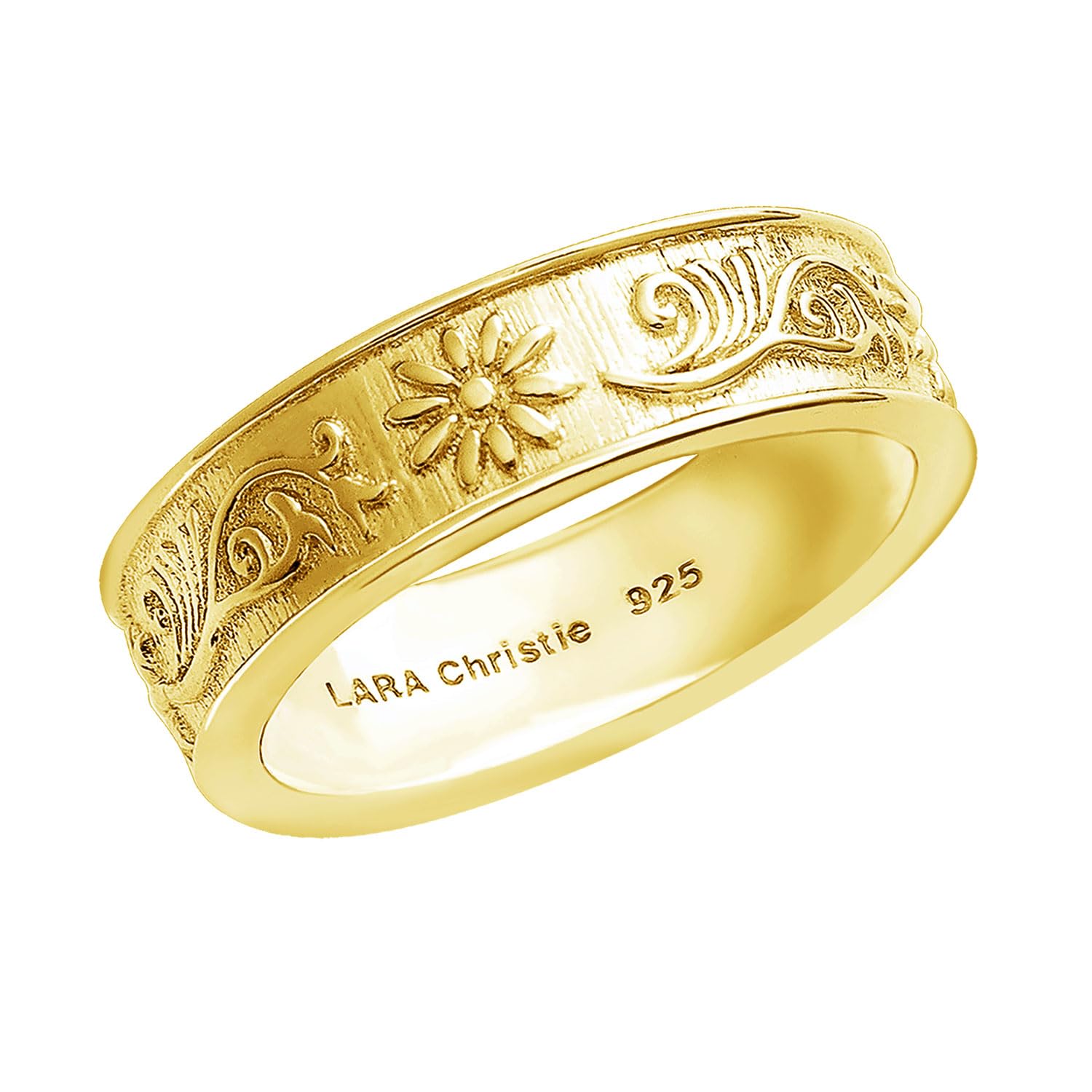 Lala Christie Women s Pinky Ring, Silver 925 and Yellow Gold, Antique Design, Wide, Size 3
Lala Christie Women s Pinky Ring, Silver 925 and Yellow Gold, Antique Design, Wide, Size 3