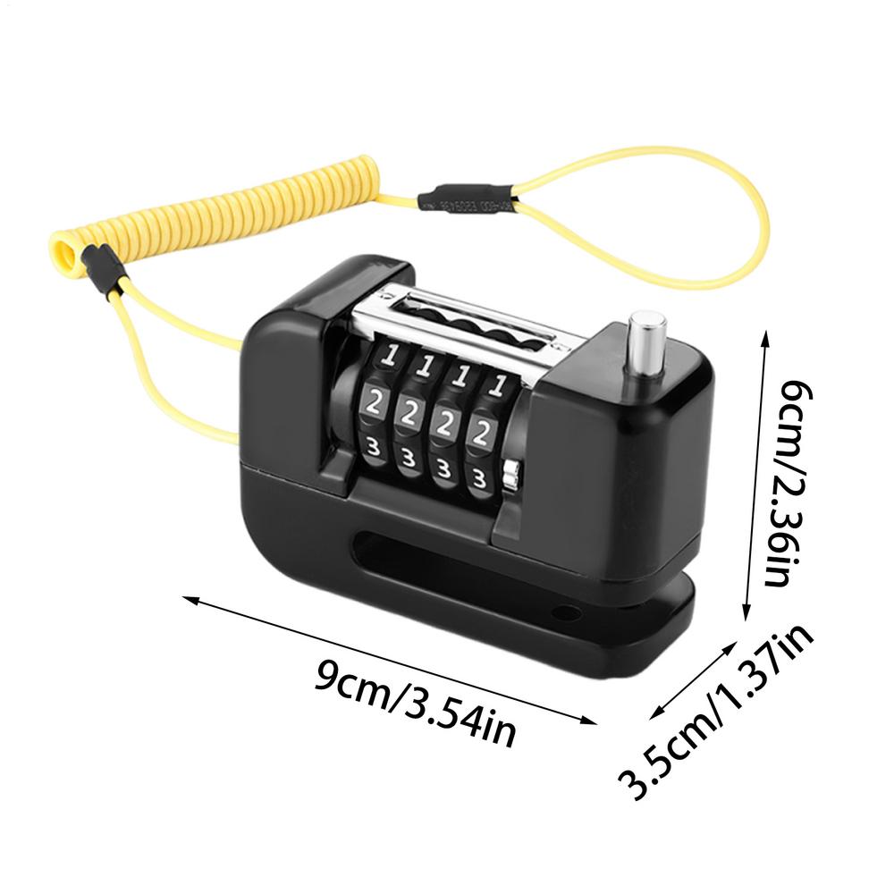Disc brake combination lock Four digit code lock rustproof Applicable to disc brake discs with a diameter greater than 7mm чорний
Disc brake combination lock Four digit code lock rustproof Applicable to disc brake discs with a diameter greater than 7mm чорний
