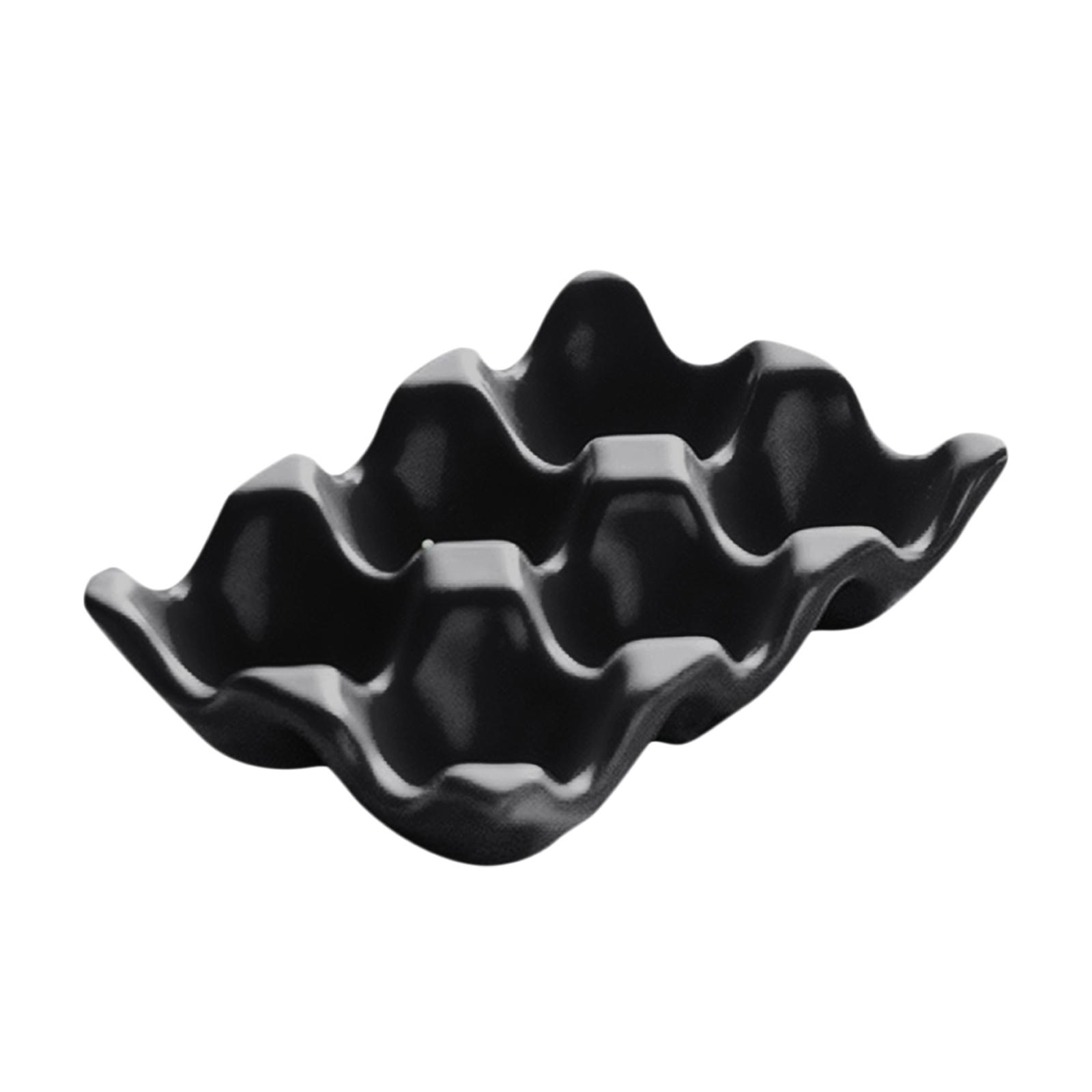 6 Holes Egg Tray Holder Ceramic Holds 6 Fresh Eggs Egg Storage for Fridge Household Countertop Display Kitchen Restaurant чорний
6 Holes Egg Tray Holder Ceramic Holds 6 Fresh Eggs Egg Storage for Fridge Household Countertop Display Kitchen Restaurant чорний