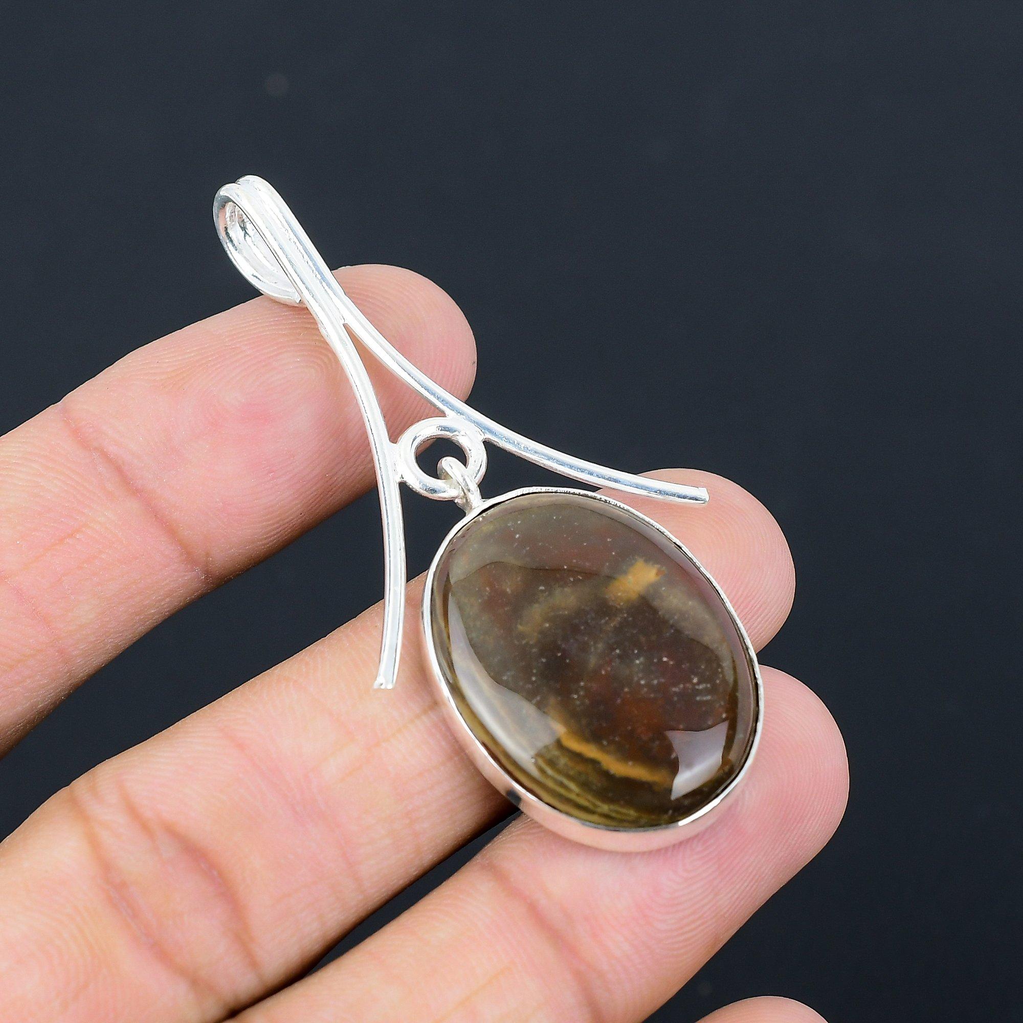 Daughters Day Deal Petrified Wood Jasper Stone Wife Pendant 925 Sterling Silver
Daughters Day Deal Petrified Wood Jasper Stone Wife Pendant 925 Sterling Silver