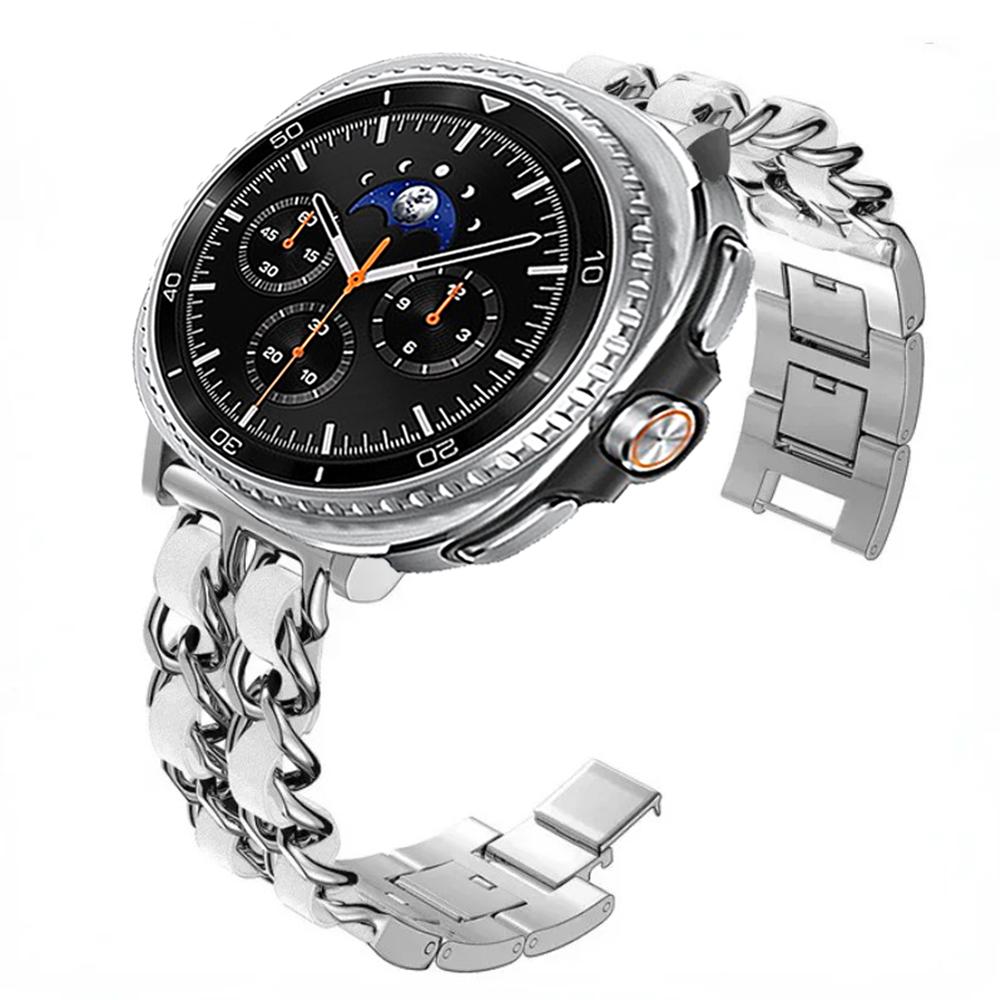 Metal+Leather Strap for Samsung Galaxy Watch 8 Classic 46mm/Ultra 47mm Fashion wristband for Galaxy Watch 8 44mm 40mm Sport Belt Galaxy Watch 8 44mm срібні білого кольору
Metal+Leather Strap for Samsung Galaxy Watch 8 Classic 46mm/Ultra 47mm Fashion wristband for Galaxy Watch 8 44mm 40mm Sport Belt Galaxy Watch 8 44mm срібні білого кольору
