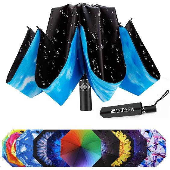 SIEPASA 40/49/56/62-дюймовый перевернутый перевернутый перевернутый зонт, очень большой двойной купол с вентиляцией, ветрозащитные водонепроницаемые зонты-палки с C-образной формой 
SIEPASA 40/49/56/62-дюймовый перевернутый перевернутый перевернутый зонт, очень большой двойной купол с вентиляцией, ветрозащитные водонепроницаемые зонты-палки с C-образной формой