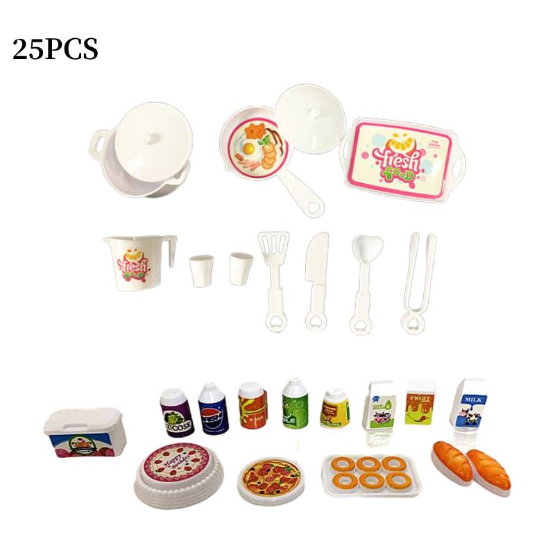 25pcs Play Barbie House Toys Kitchen Tableware Kitchenware Beverage Gift Can білий
25pcs Play Barbie House Toys Kitchen Tableware Kitchenware Beverage Gift Can білий