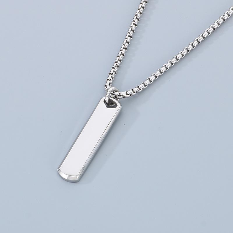 Simple Stainless Steel Rectangular Tag Necklace for Men Hip Hop Personalized Charms Jewelry Stereoscopic Geometric Accessories
Simple Stainless Steel Rectangular Tag Necklace for Men Hip Hop Personalized Charms Jewelry Stereoscopic Geometric Accessories