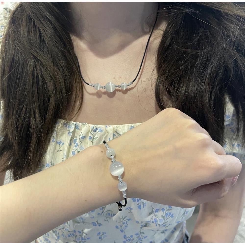 White eye stone transfer bead necklace bracelet women s woven hand rope collarbone chain free
White eye stone transfer bead necklace bracelet women s woven hand rope collarbone chain free
