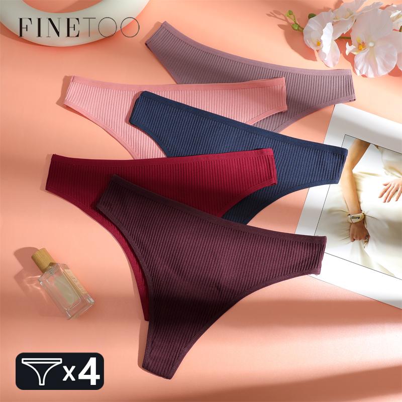 FINETOO 4Pcs Cotton Ribbed Underwear Women s Sexy Low-Waist Breathable Thongs Girls Sports Panties Stretchy T Back Soft Lingerie XL&4pcs
FINETOO 4Pcs Cotton Ribbed Underwear Women s Sexy Low-Waist Breathable Thongs Girls Sports Panties Stretchy T Back Soft Lingerie XL&4pcs