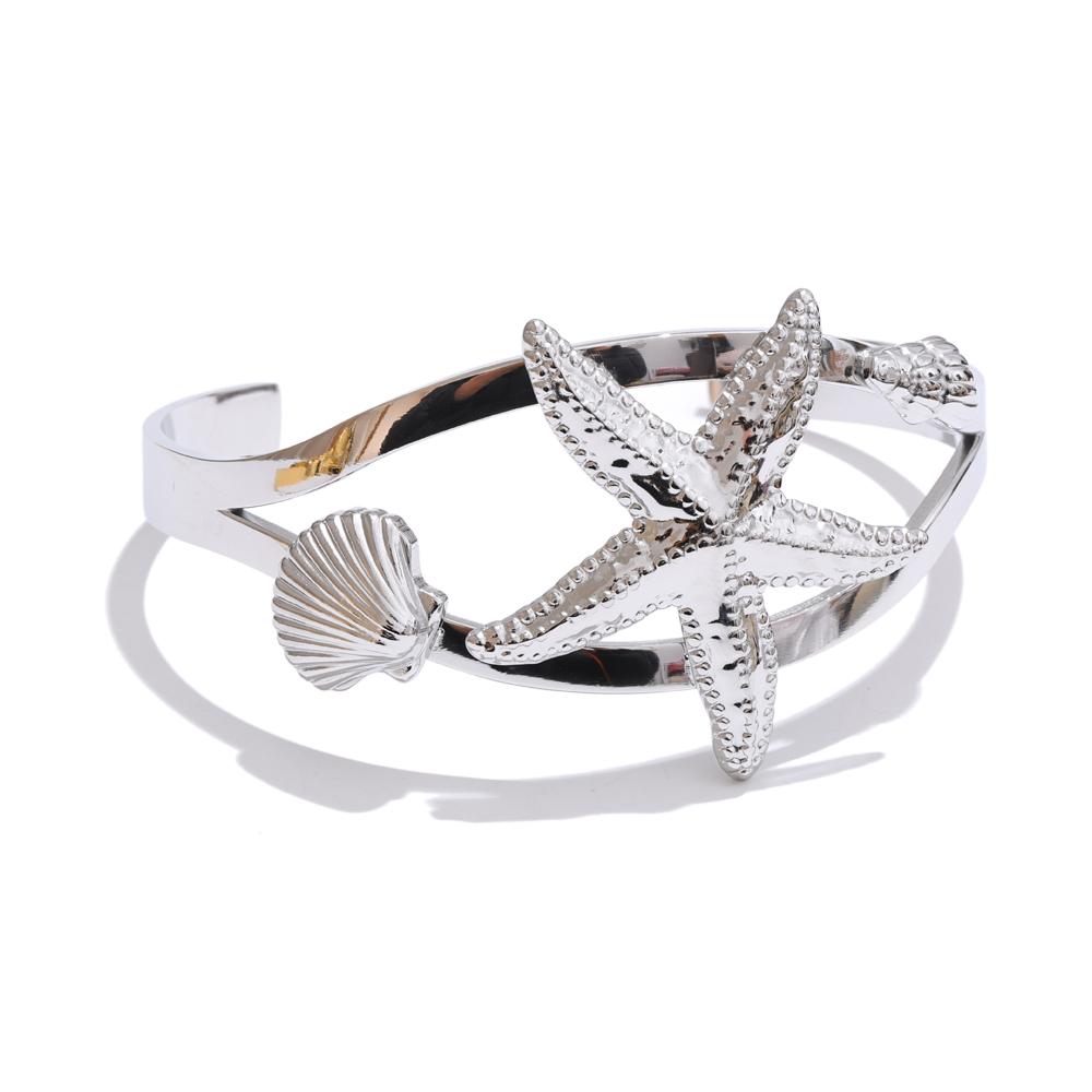 Yhpup Ocean Style Metal Starfish Shell Open Distinctive Bracelet Bangle Waterproof Stainless Steel Summer Holiday Jewellery New
Yhpup Ocean Style Metal Starfish Shell Open Distinctive Bracelet Bangle Waterproof Stainless Steel Summer Holiday Jewellery New