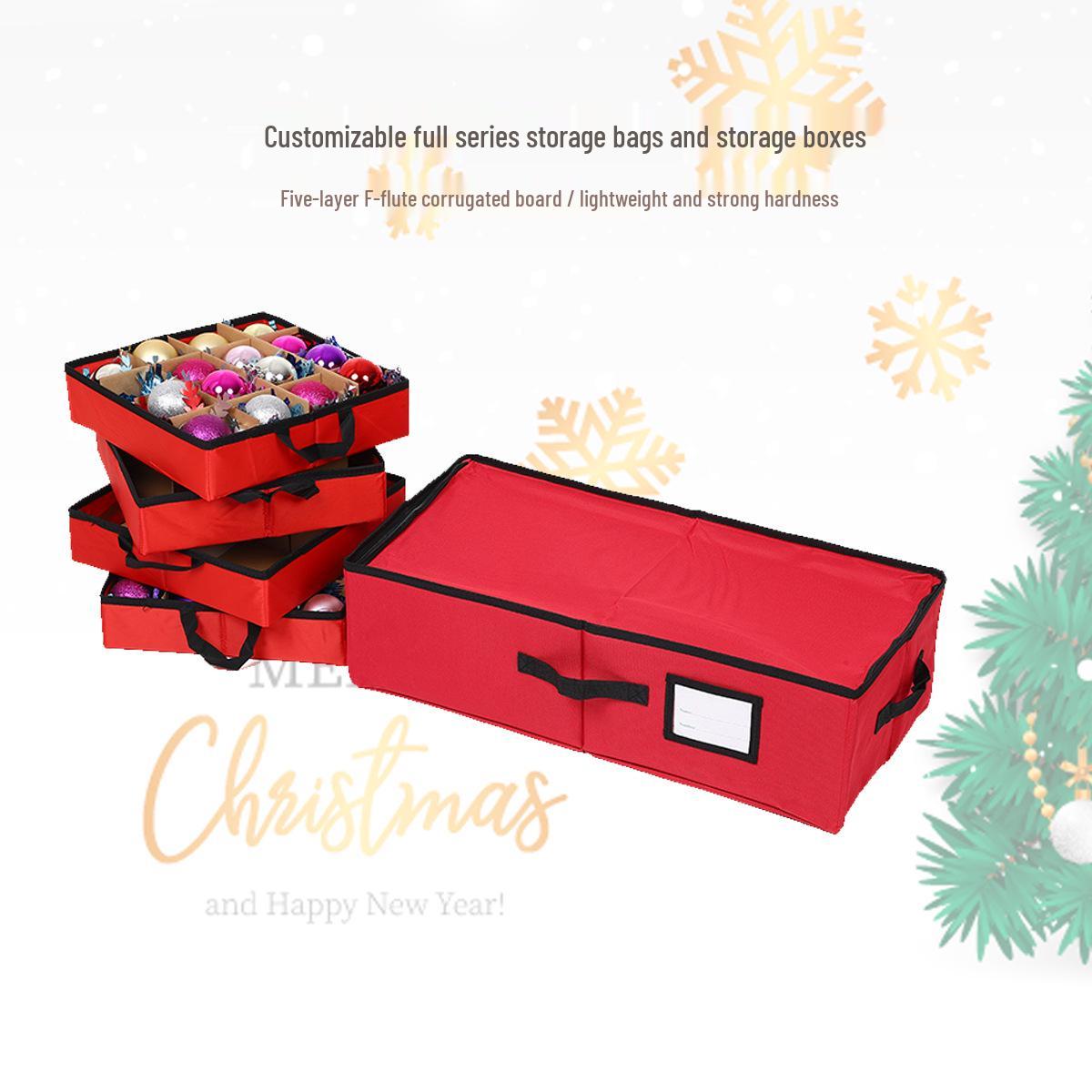64-Grid Foldable Christmas Decoration Storage Box - Multi-functional Oxford Cloth Organizer 61x31x17 cm
64-Grid Foldable Christmas Decoration Storage Box - Multi-functional Oxford Cloth Organizer 61x31x17 cm