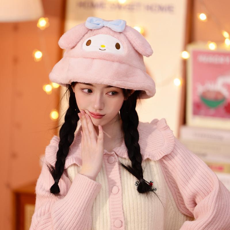 Sanrio Pochacco Cartoon Kuromi Plus Fleece Hat Soft Plush Fisherman Hat Basin Hat Winter Ladies Cute Warm Ear Protection Hat
Sanrio Pochacco Cartoon Kuromi Plus Fleece Hat Soft Plush Fisherman Hat Basin Hat Winter Ladies Cute Warm Ear Protection Hat