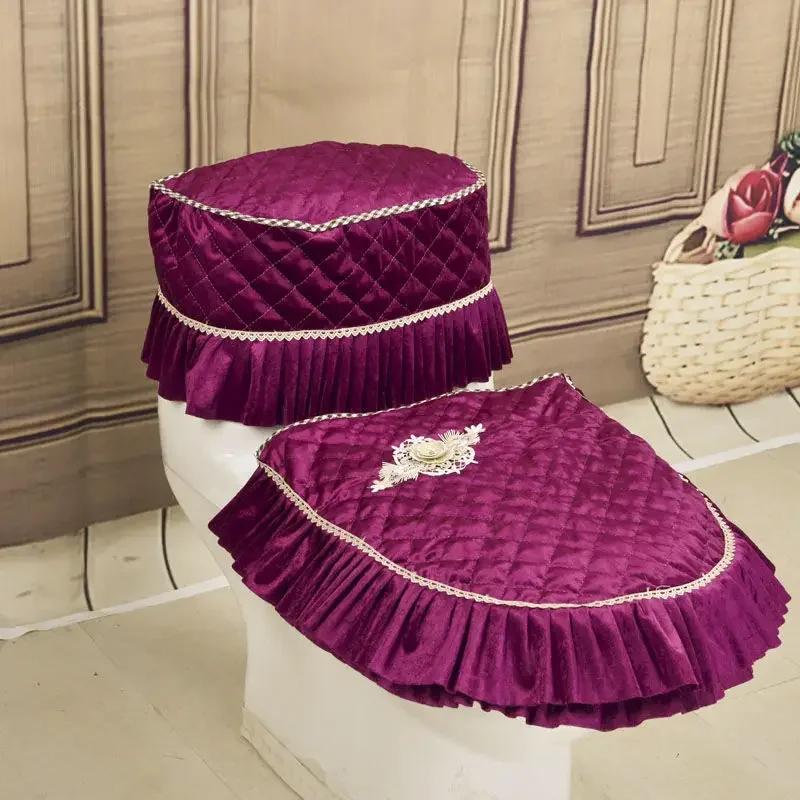 Velvet Jacquard Lotus Leaf Edge Closestool Cover European Style Checkered Pattern Dust-proof U-shaped Toilet Three Piece Cover
Velvet Jacquard Lotus Leaf Edge Closestool Cover European Style Checkered Pattern Dust-proof U-shaped Toilet Three Piece Cover