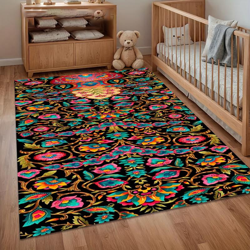 Boho Style Soft Non-Slip Washable Neon Floral Boho Area Rug Floor Carpet for Living Room Bedroom Bohemian Decor 40cm x 60cm
Boho Style Soft Non-Slip Washable Neon Floral Boho Area Rug Floor Carpet for Living Room Bedroom Bohemian Decor 40cm x 60cm