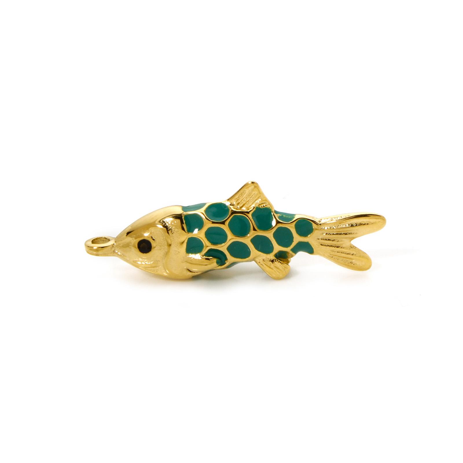 1 Piece 304 Stainless Steel Ocean Fish Pendant 14K Gold Plated Enamel Charms For DIY Jewelry Making 3.7cm x 1.2cm зелёный
1 Piece 304 Stainless Steel Ocean Fish Pendant 14K Gold Plated Enamel Charms For DIY Jewelry Making 3.7cm x 1.2cm зелёный