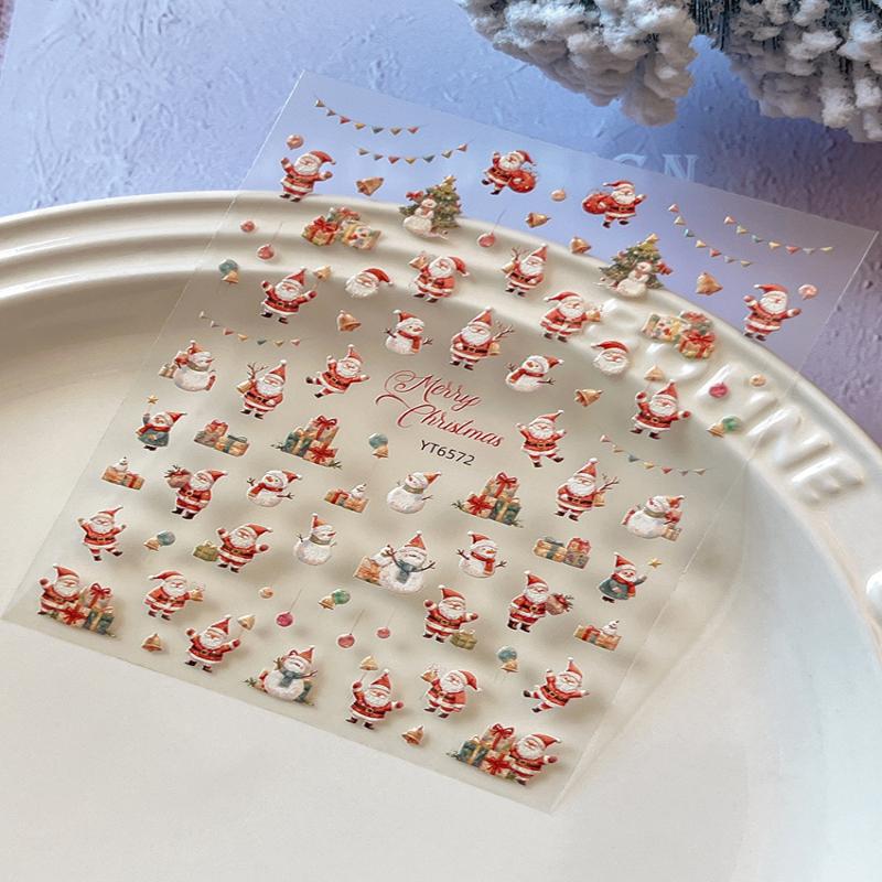 Christmas Nail Stickers Snowflake Relief 3D Christmas Tree Santa Claus Elk Snowman Cartoon Wearing Nail Stickers Manicure Decor
Christmas Nail Stickers Snowflake Relief 3D Christmas Tree Santa Claus Elk Snowman Cartoon Wearing Nail Stickers Manicure Decor