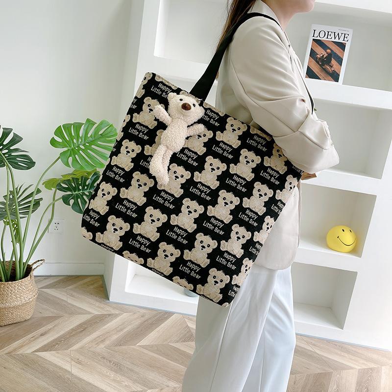 Bear double-sided portable shoulder bag large-capacity cloth bag women s new shopping large bag
Bear double-sided portable shoulder bag large-capacity cloth bag women s new shopping large bag