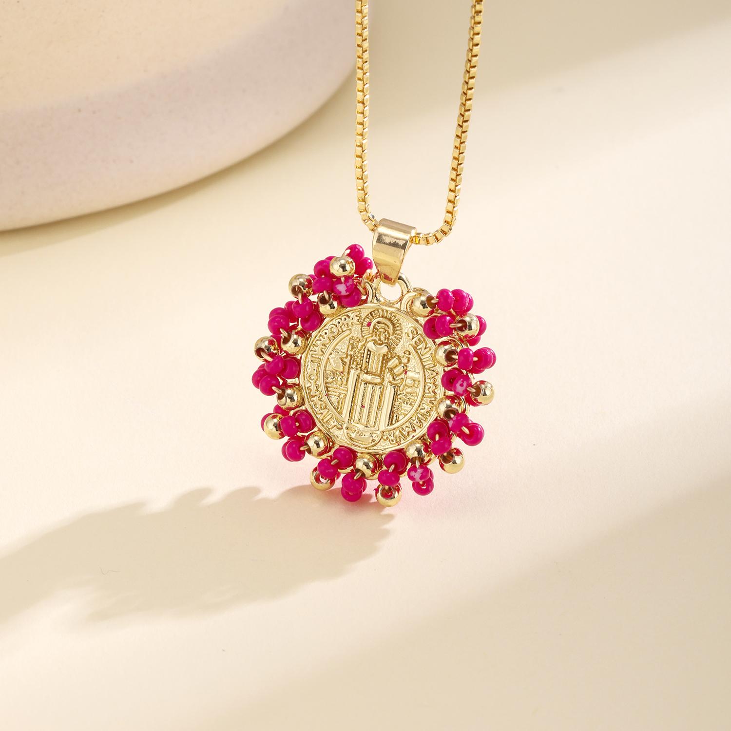 Nidin New Trendy St. Benedict Medal Pendant Necklace Round Shape Beaded Catholic Protection Jewelry Religious Gift For Men Women розы красного
Nidin New Trendy St. Benedict Medal Pendant Necklace Round Shape Beaded Catholic Protection Jewelry Religious Gift For Men Women розы красного