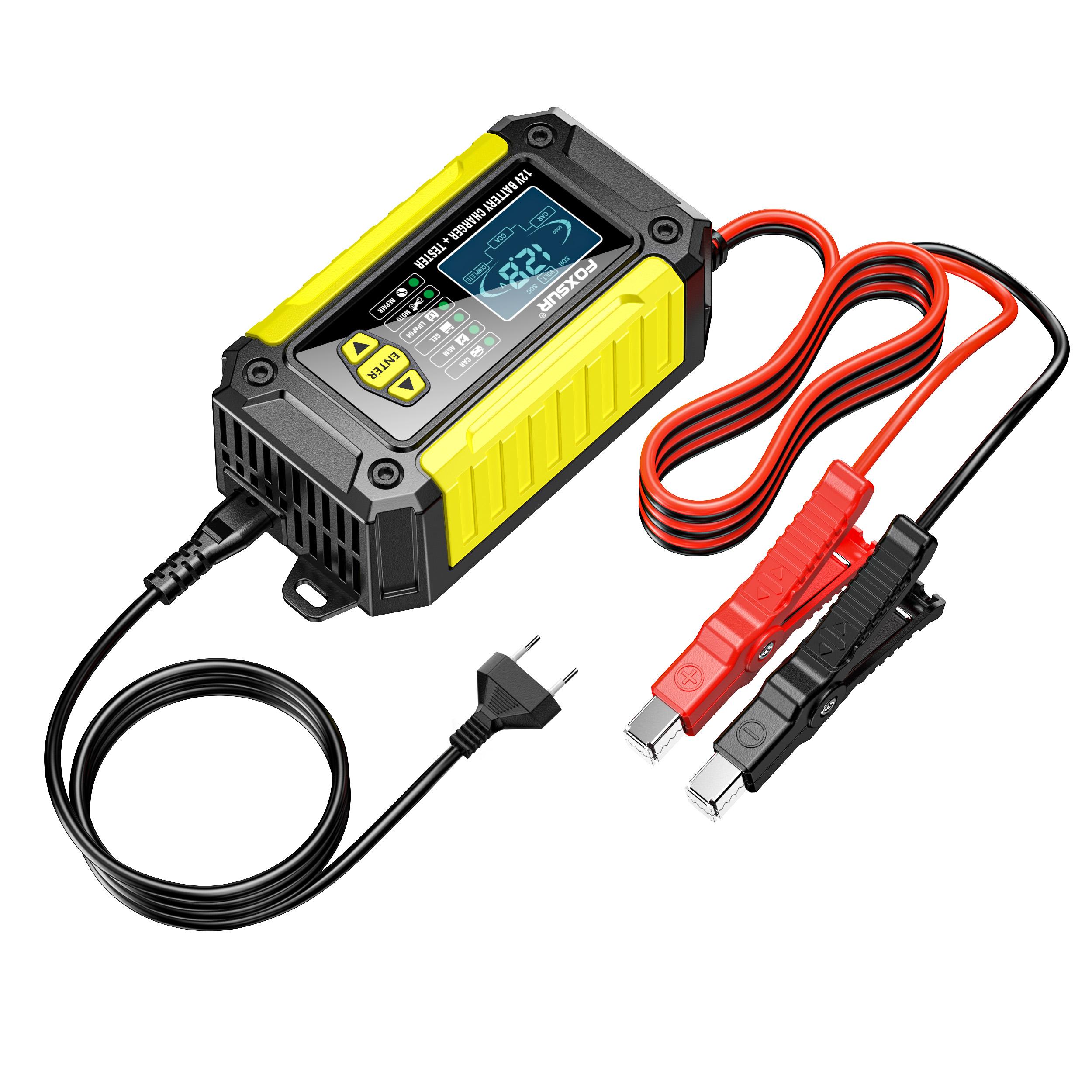 Car Battery Charger 12V 2 In 1 Smart Battery Tester Charger for Motor Car Repair Mode LCD Display AGM LiFePO4 Lead Acid EU Plug жовтий
Car Battery Charger 12V 2 In 1 Smart Battery Tester Charger for Motor Car Repair Mode LCD Display AGM LiFePO4 Lead Acid EU Plug жовтий