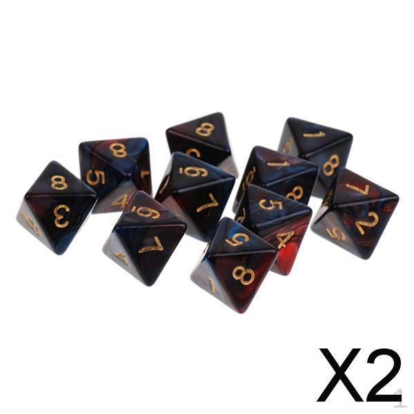 2x10pcs 8 Sided Dice D8 Polyhedral for Dungeons and Dragons Table Games Red Blue
2x10pcs 8 Sided Dice D8 Polyhedral for Dungeons and Dragons Table Games Red Blue