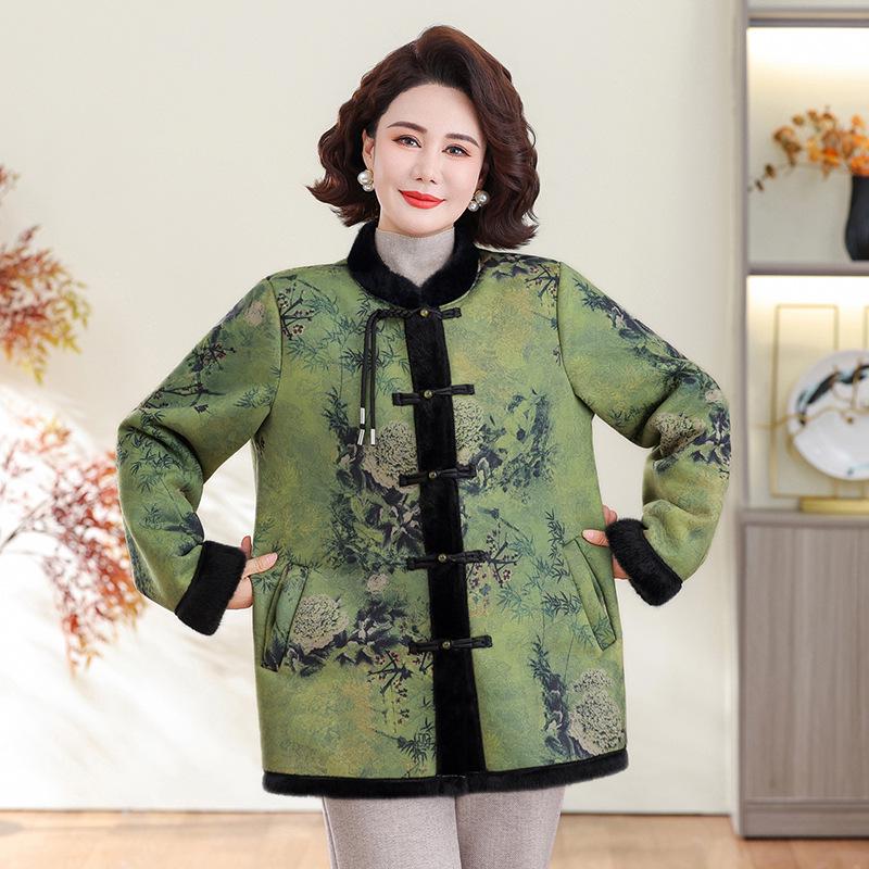 Mom s Winter Faux Fur Jacket: New Chinese Style Cotton Coat for Middle-Aged and Elderly Women 8XL зелений
Mom s Winter Faux Fur Jacket: New Chinese Style Cotton Coat for Middle-Aged and Elderly Women 8XL зелений